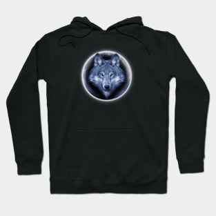 Wolf on the moon Hoodie